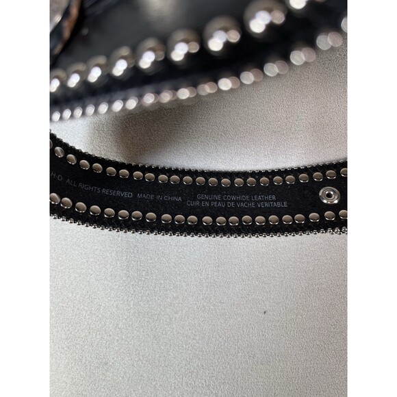 Harley Davidson Western Belt Black Leather Silver Conchos Studded Cowgirl Rodeo main image 5